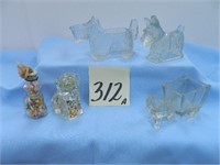 (5) Old Glass Candy Containers