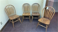 (4) OAK DINING CHAIRS