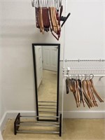 Wooden Hangers, Mirror, Adjustable Shoe Rack