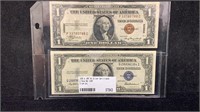 (2) Currency: 1935A $1 Hawaiian & 1935F Silver
