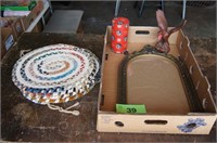 Picture Frame / Knitted Placemats Lot