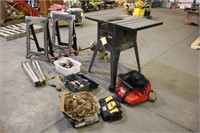 Table Saw Untested,Tool Boxes W/ Tools,Earth Auger