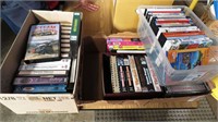 3 boxes of railroad VHS tapes & DVDs