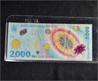 2000 ROMANIA BILL BANK NOTE