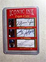 ICONIC INK MICHAEL JORDAN BO JACKSON KEN GRIFFEY