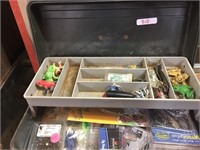 fishing tackle box and lures