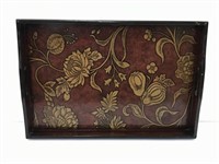 Pretty Wooden Floral Serving Tray