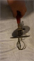 Antique Red Handle Hand Mixer