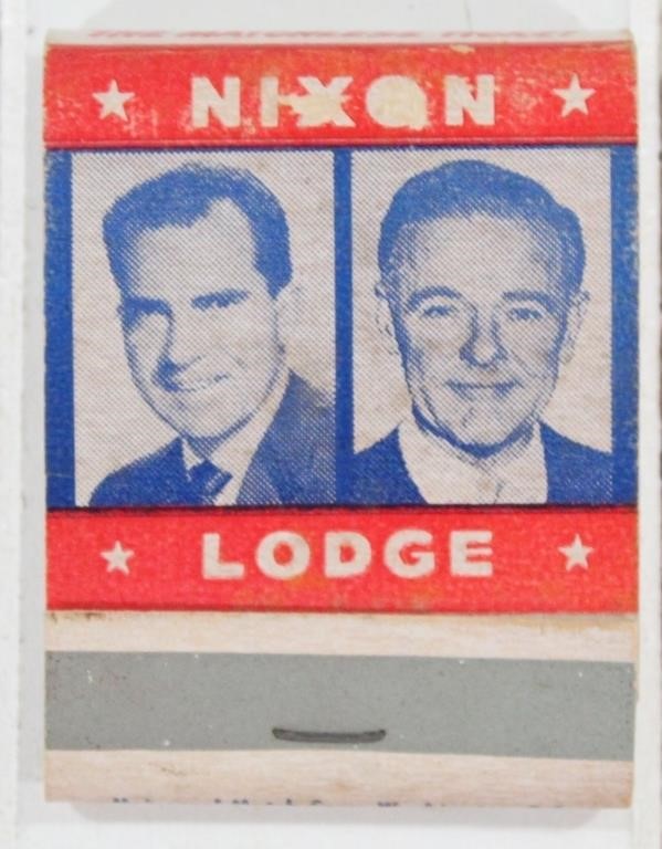 1960 Nixon-Lodge Political Matchbook