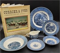 Large Set of Currier & Ives