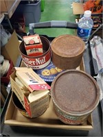 Lot of Various Vintage Tins, Wax, Bixby Jet Oil,