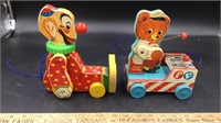 (2) Wood Fisher-Price Vintage Toys