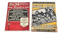NCAA Official Football Rules Booklet 1934