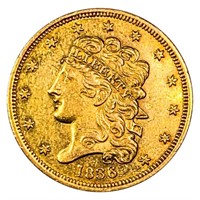 1836 $5 Gold Half Eagle