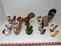 Ceramic chicken Decor. Five sets of chicken S and