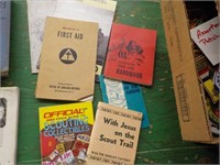 Various small Scouting handbooks, manuals