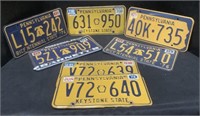 7 PA License Plates.