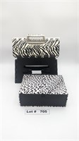 CHICK UPHOLSTERED STORAGE BOX AND SMALL FOLDING ST
