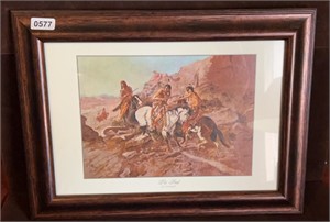 'The Trail' by CM Russell Framed Print