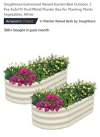 NEW Set of 2 Galvanized Raised Garden Bed,