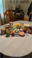 Candles and warmer. All new except 3 used
