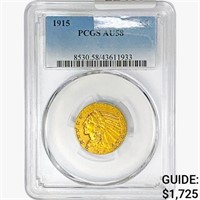 1915 $5 Gold Half Eagle PCGS AU58