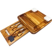 Cheese Board and Knife Set, Wood Charcuterie