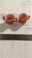 Vintage little house party creamer and sugar cups