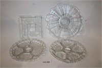 (4) Glass Platters