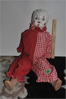 American Character paper macche 25" clown doll