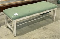 Pine Bench with Distressed Paint 48" Long