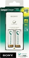 SONY BCG-34HTD2K COMPACT CHARGER WITH 2 NIMH CYCLE