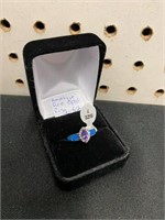 AMETHYST FIRE OPAL RING SIZE 7