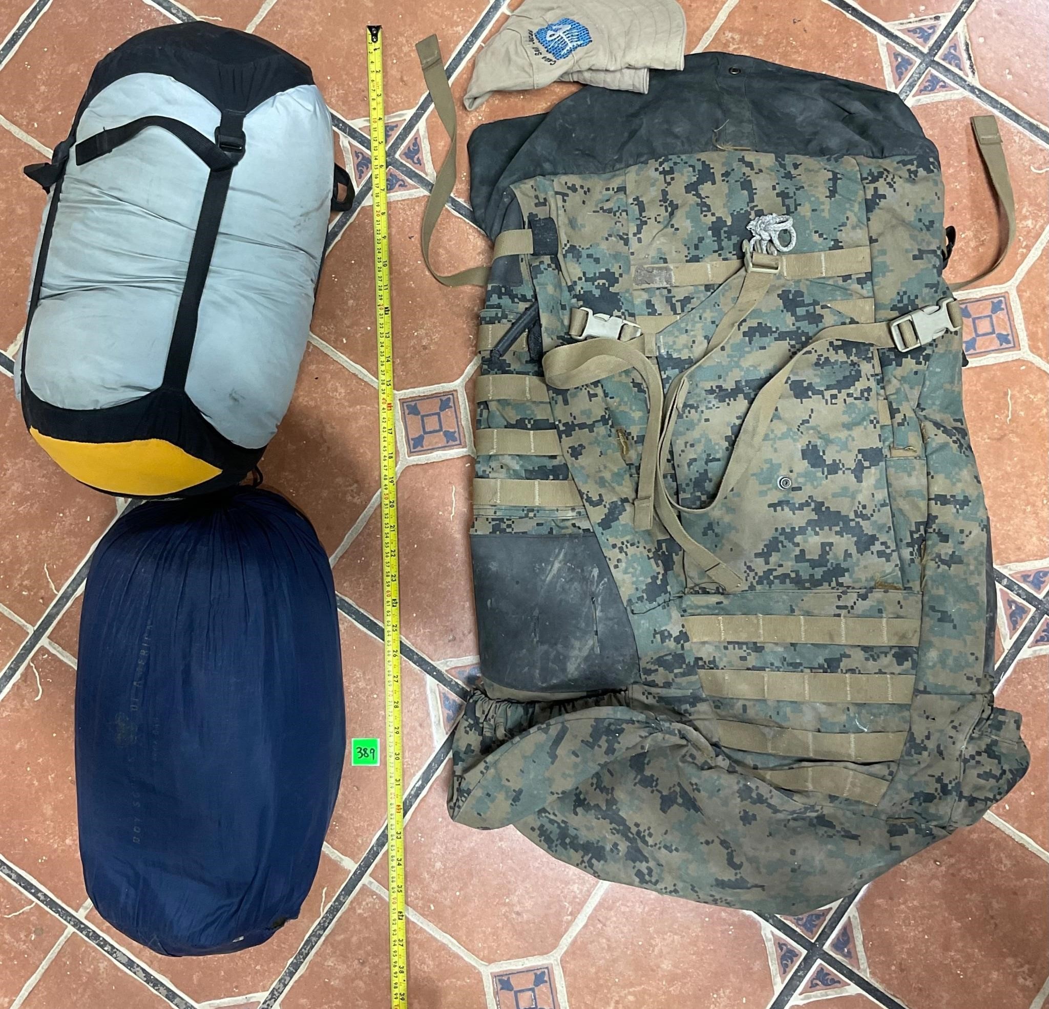 Navy Military Backpack&Sleeping Bags