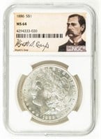 Coin 1886-P Morgan Silver Dollar-NGC-MS64