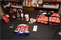 Coca-Cola Crochet Hat, Bag and Glass Bottles