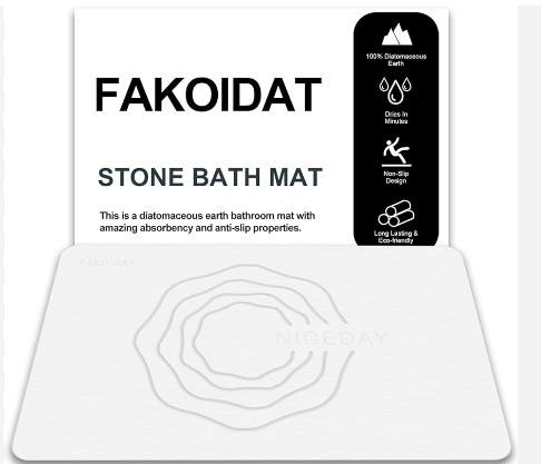 Diatomaceous Earth Bath Stone Mat