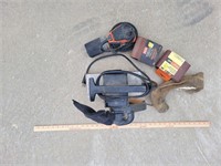 Square hand sander, belts sander & 2 sanding belts