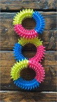 Puppy Rubber Play Spike Toy Ring 4”
