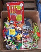 Large box of used toys.