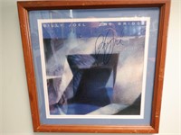 BILLY JOEL SIGNED AUTO RECORD COVER. 17X17