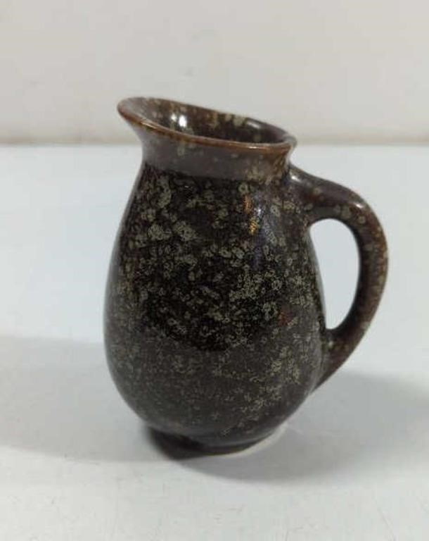 Vintage USA Hand Thrown Pottery Small Pitcher