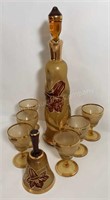 Glass Liquor Set and Bell