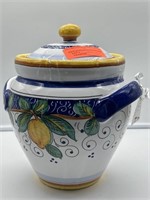 Arte D' Etalia Biscotti Jar with Lid 9" Tall