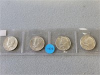 4 Kennedy half dollars; 1966, 1967, 2- 1968.  Buye