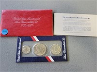 1776-1976 Uncirculated 3 coin set.  Buyer must con