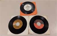 Three 7" Records Incl. George Jones