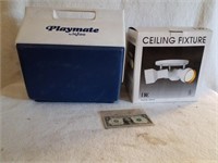 Igloo playmate cooler and idc ceiling fixture