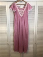 VINTAGE LONG PINK NIGHTGOWN DRESS