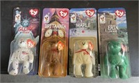 4 TY Bear Collectibles